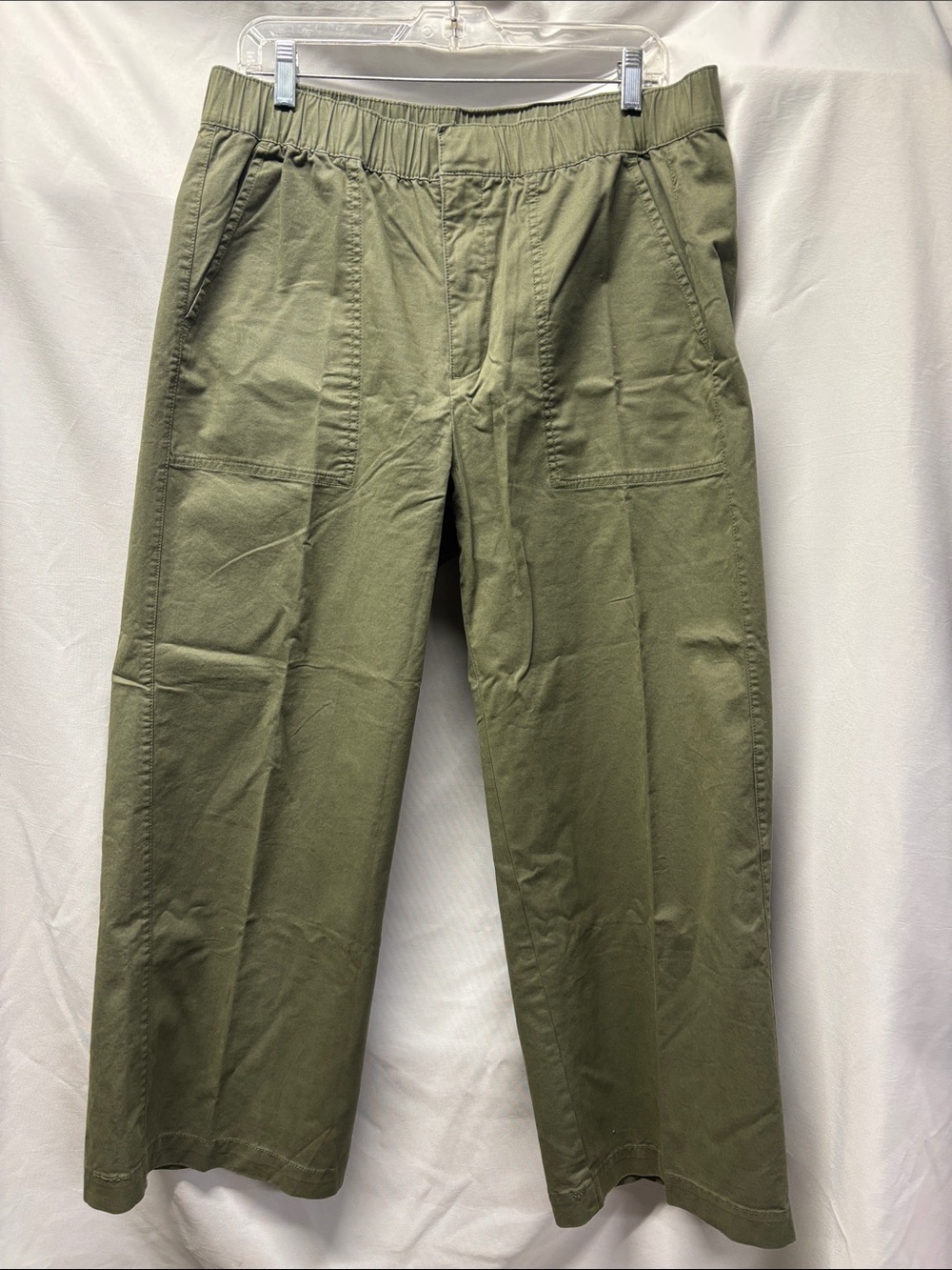 GAP Olive Green Elastic-Waist Utility Chinos